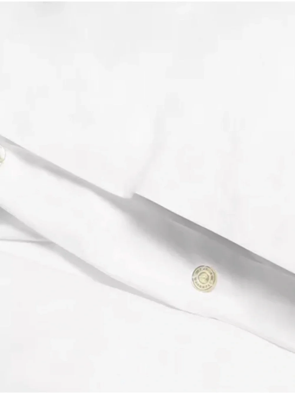 FRETTE HOTEL BIANCO C/BOURDON QUEEN DUVET COVER WHITE/GOLD 91x91